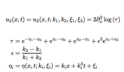 formula for KdV 2-soliton